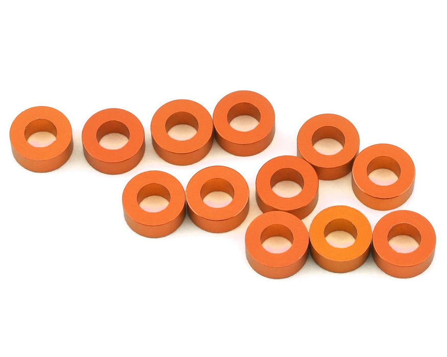 Cales de précision en aluminium 1UP Racing 3x6 mm (orange) (12) (2,5 mm)