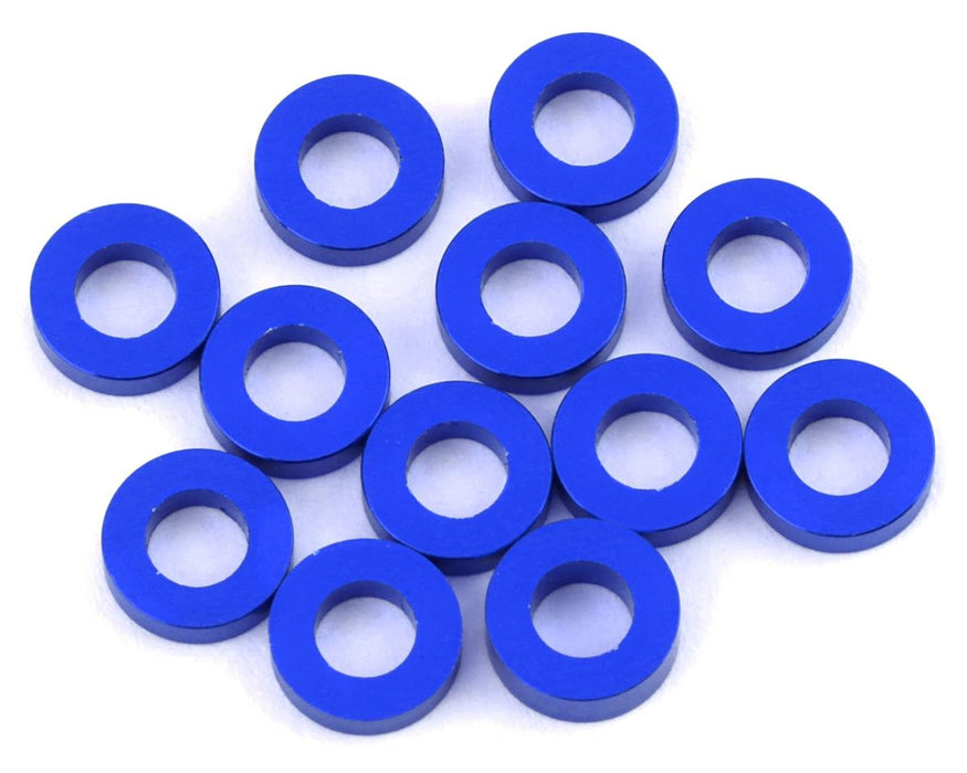 Cales de précision en aluminium 1UP Racing 3x6 mm (bleu foncé) (12) (1 mm)