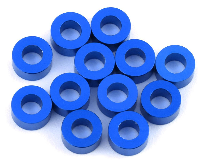 Cales de précision en aluminium 1UP Racing 3 x 6 mm (bleu foncé) (12) (3 mm)