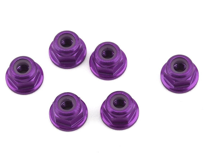 Écrous de blocage à bride en aluminium 3 mm 1UP Racing (violet) (6)