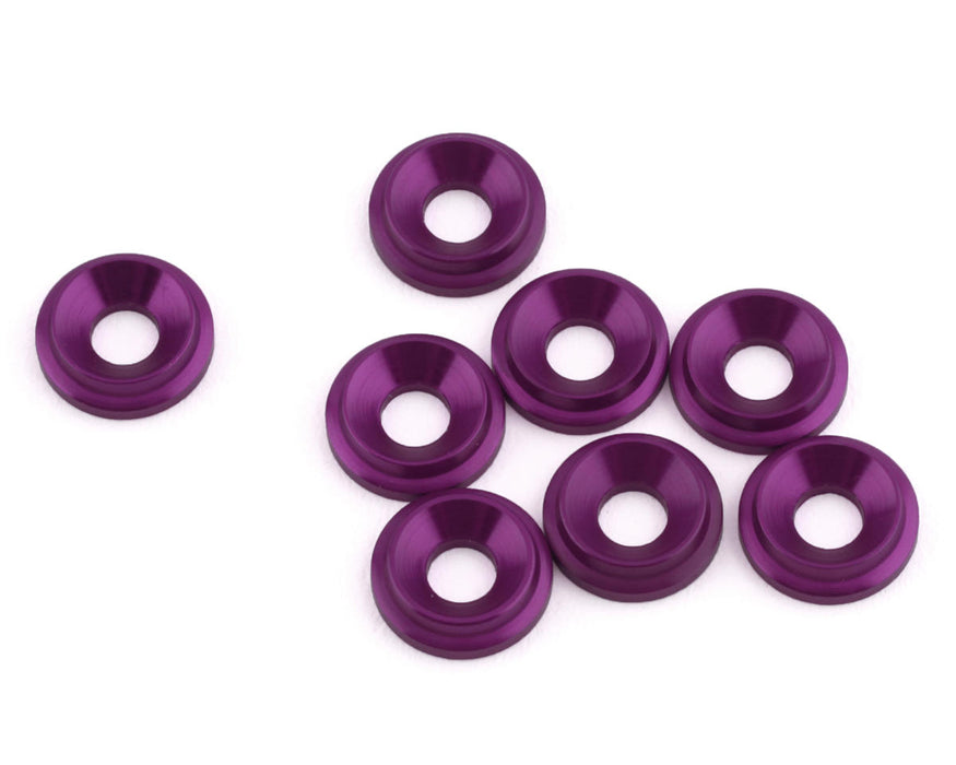 Rondelles fraisées LowPro 3 mm 1UP Racing (violet) (8)