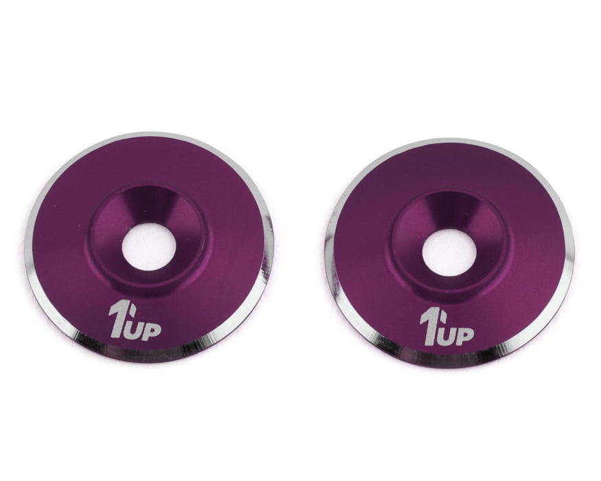 Rondelles d'aile LowPro 1UP Racing 3 mm (violet brillant) (2)