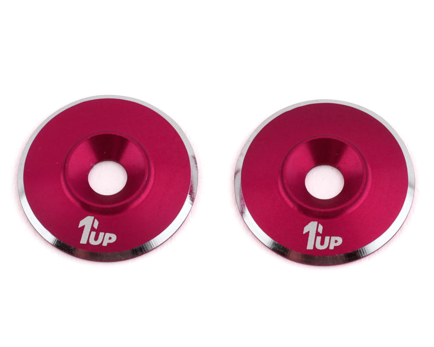 Rondelles d'aile LowPro 3 mm 1UP Racing (brillant rose vif) (2)