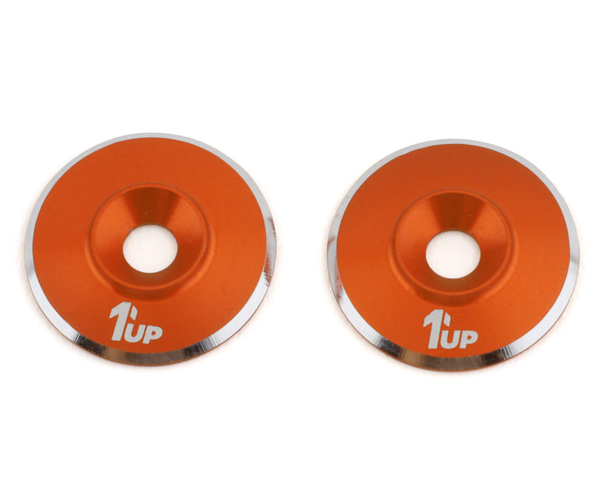 Rondelles d'aile LowPro 3 mm 1UP Racing (brillant orange) (2)