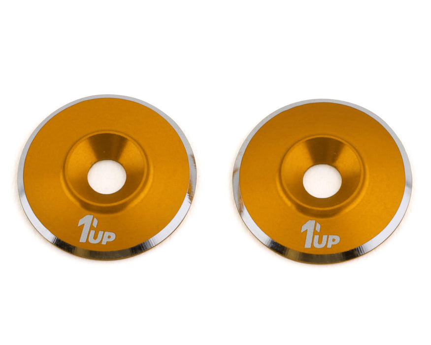 Rondelles d'aile LowPro 3 mm 1UP Racing (brillant doré) (2)