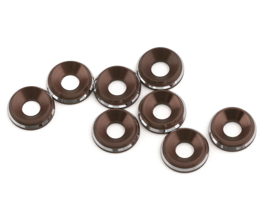 Rondelles fraisées LowPro 3 mm 1UP Racing (brillant bronze à canon) (8)