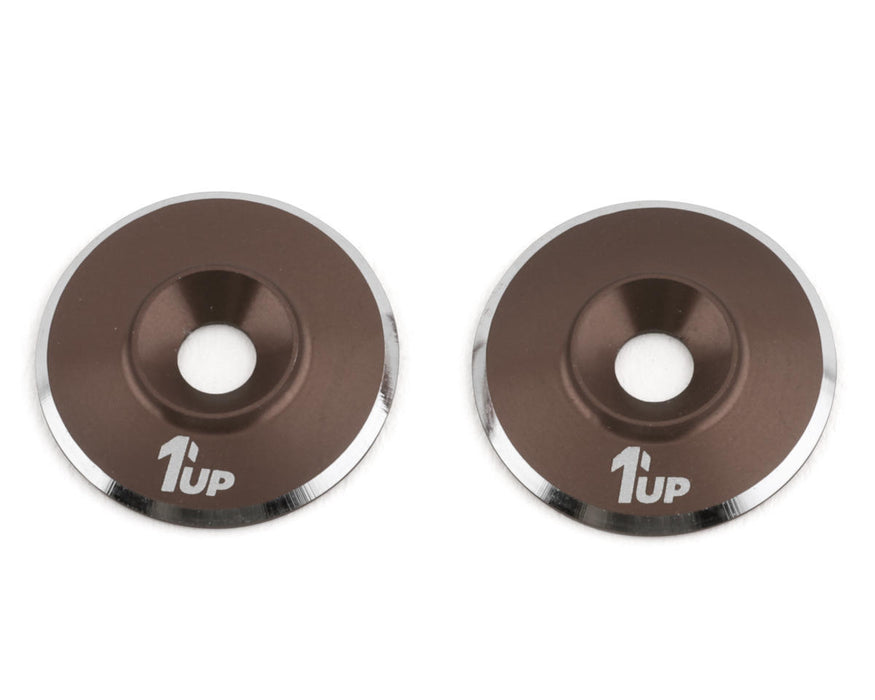 1UP Racing 3mm LowPro Wing Washers (Gunmetal Shine) (2)