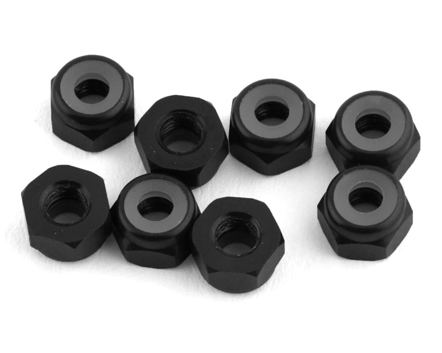 Écrous de blocage en aluminium 1UP Racing 3 mm (noir) (8)