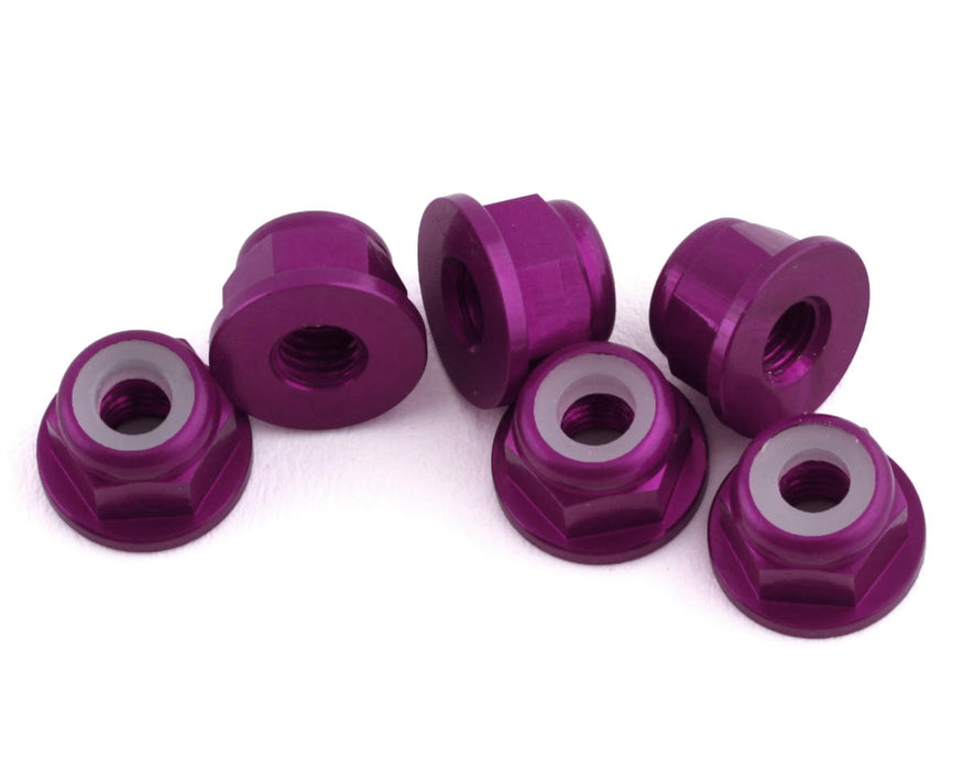 Écrous de blocage à bride en aluminium 3 mm 1UP Racing (violet) (6)