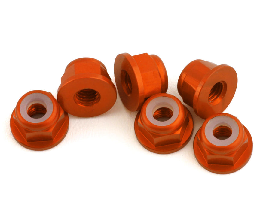 Écrous de blocage à bride en aluminium 3 mm 1UP Racing (orange) (6)