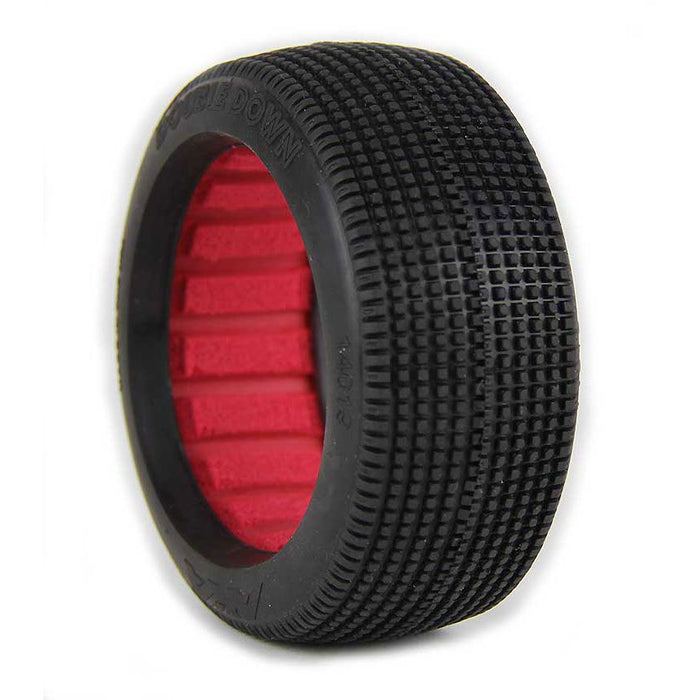 1/8 Buggy Double Down Soft LW Tire w/Red Insert(2)