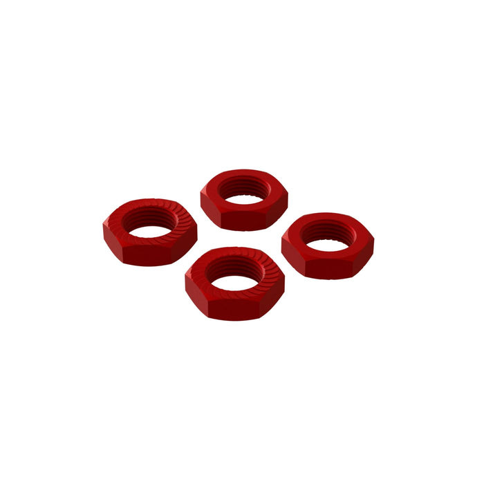 AR310906 Écrou de Roue Aluminium 17mm Rouge (4)