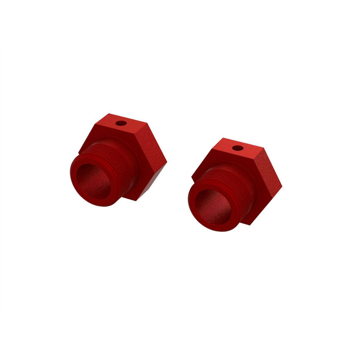 Roue en aluminium hexagonale 24 mm (rouge) (2)