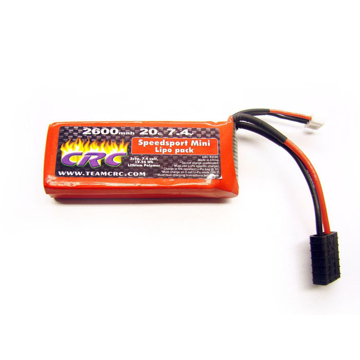 7.4V 2600MAH 2S 20C Mini Lipo:TRA Connector