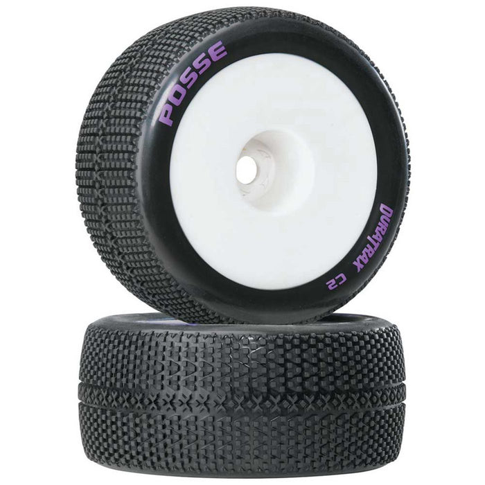 1/8 Posse Truggy Tire Mntd 1/2 Offset White(2)