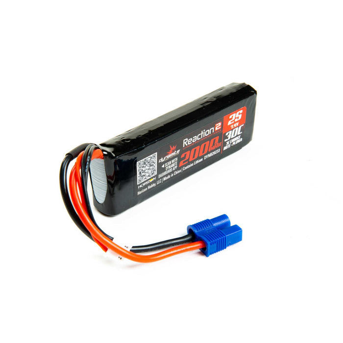 Reaction2 7,4 V 2 000 mAh 2S 30C LiPo : EC3 Mini, TWH 