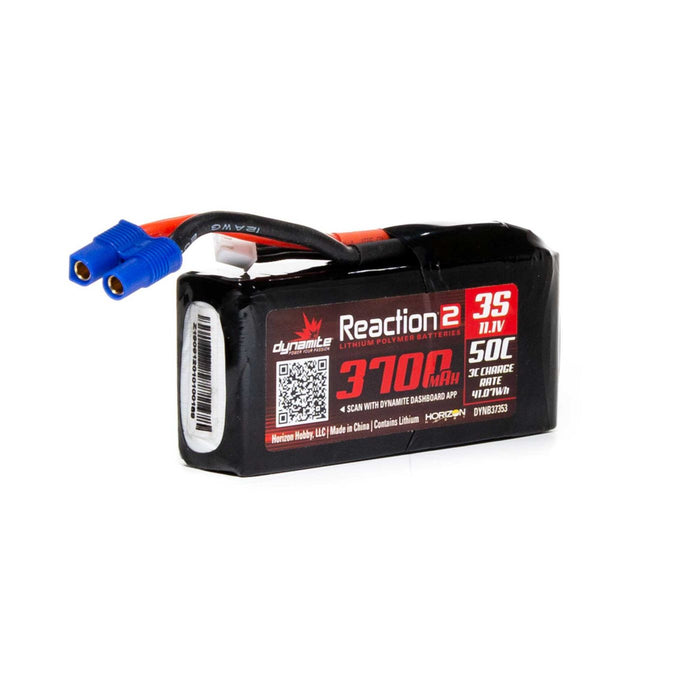 Réaction2 11,1 V 3 700 mAh 3S 50C LiPo : 96 mm EC3