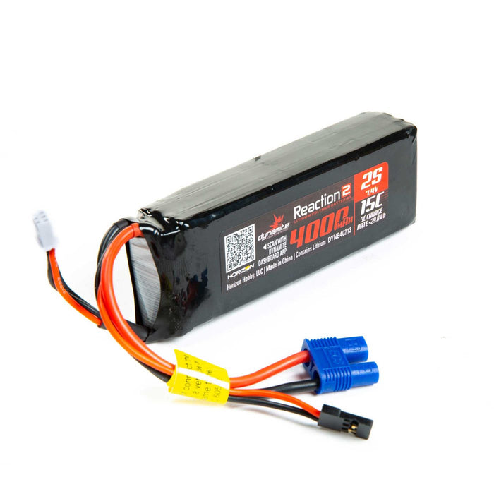 Reaction2 7,4 V 4000 mAh 2S 15C LiPo RX Pack : DBXL