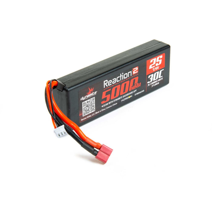 Reaction2 7,4 V 5 000 mAh 2S 30C LiPo, boîtier : Deans