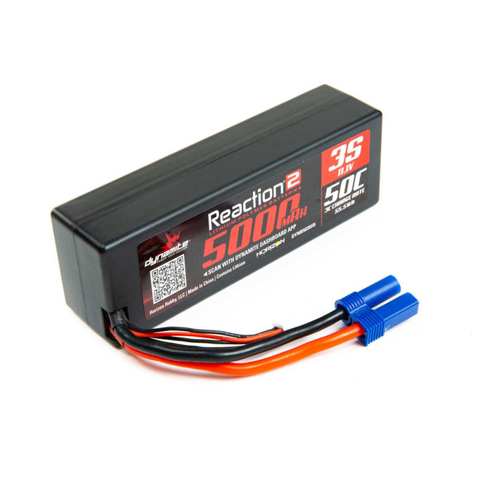 Reaction2 11,1 V 5000 mAh 3S 50C LiPo, étui rigide : EC5