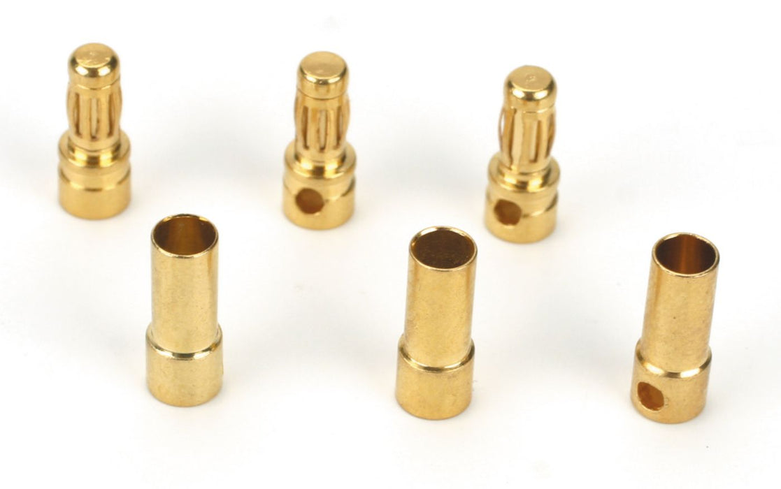 Gold Bullet Connector Set,3.5mm (3)