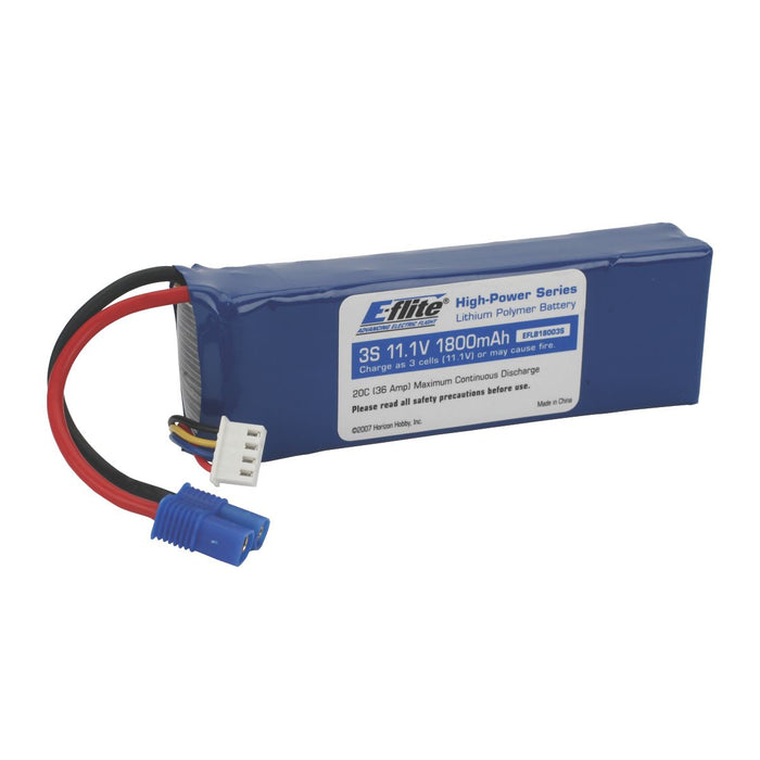 Li-Po 1800 mAh 3S 11,1 V 20C, 13 AWG EC3