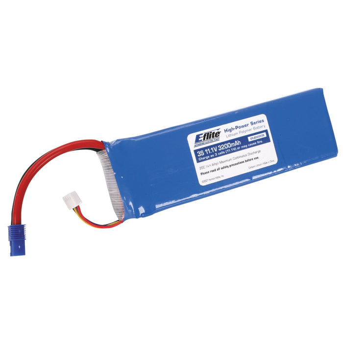 3200mAh 3S 11.1V 20C LiPo, 13AWG EC3