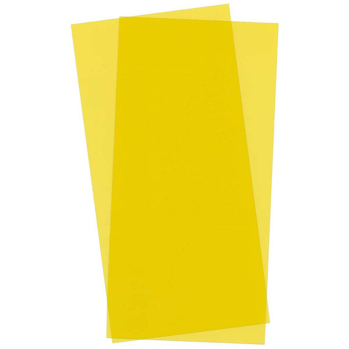 Feuille transparente jaune, 6X12X.010, 2 pièces