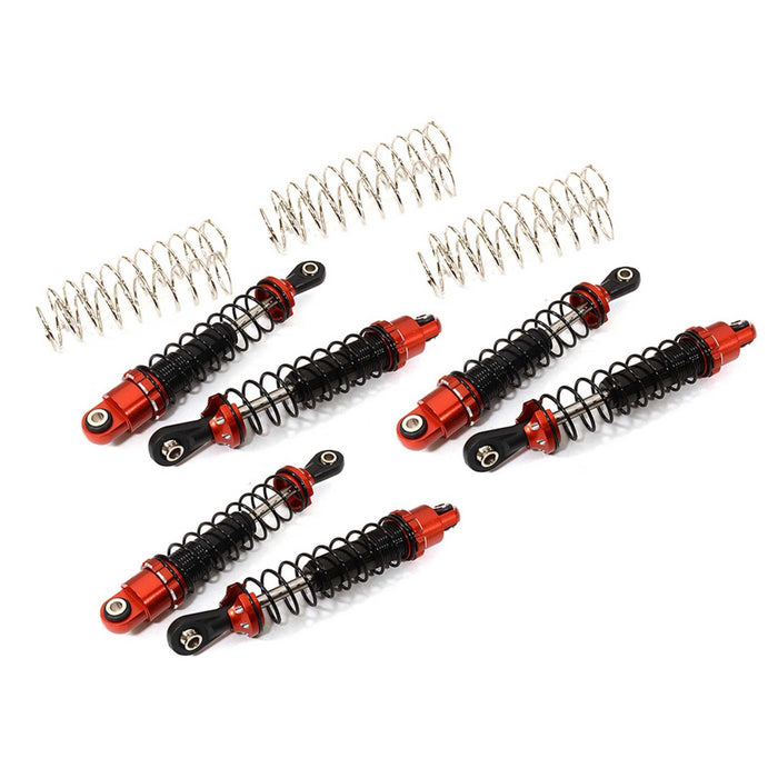 Set d'amortisseurs (6) pour Axial SCX10 II 6X6 (L=90mm) Rouge