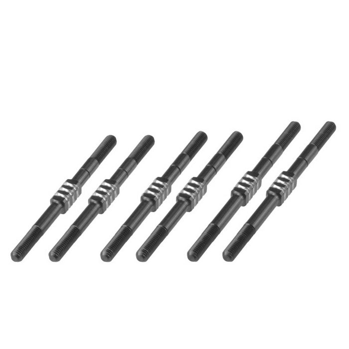 Yokomo YZ-2 DTM 3 Fin Titanium turnbuckle BLK 6pc