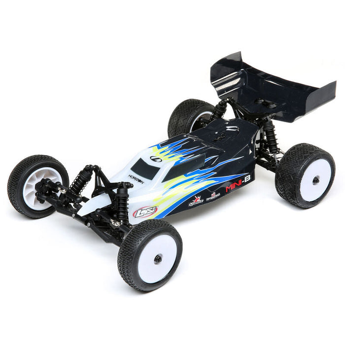 Mini-B, brossé, RTR : buggy 1/16 2WD, noir/blanc 