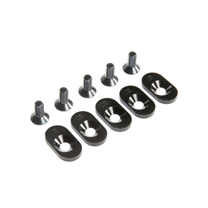 EngineMntInsert&Screws, BLK, 19T(5): 5ive-T 2.0