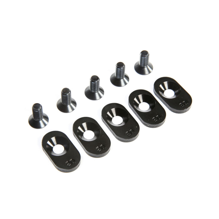 EngineMntInsert&Screws, BLK, 20T(5): 5ive-T 2.0