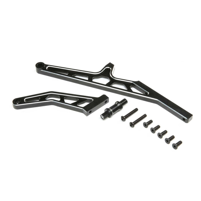 Chassis Brace Set,Rear,Aluminum, Black: DBXL-E 2.0