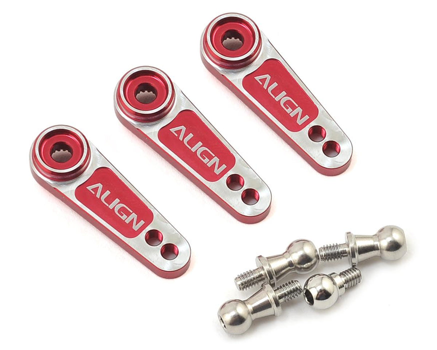 Aligner le klaxon de servo en métal D6FF (2,5 mm) (rouge) (25T)