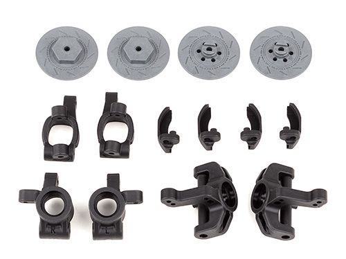 Team Associated Reflex 14R Steering And Caster Blocks, Rear Hubs, And Brake Discs