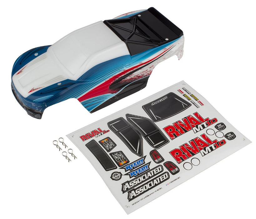 Team Associated Rival MT10 Body, rouge/bleu