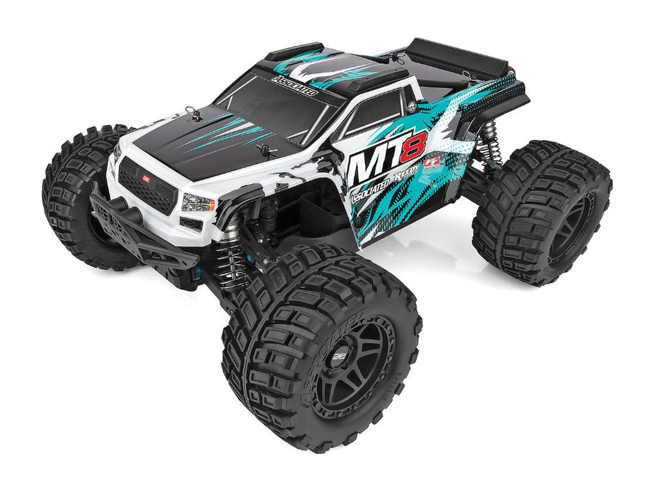 Team Associated Rival MT8 Body Set, Teal, Painted (Parts for the #20521, #20521C)