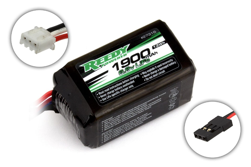 Reedy 1900mAh 2S 6.6V LiFe RX Hump 56.5x30.9x30.9mm