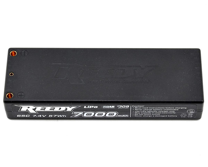 Batterie LiPo Reedy 2S avec étui rigide 65C avec balles de 4 mm (7,4 V/7 000 mAh)