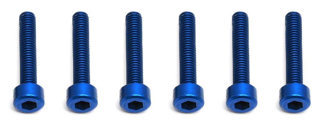 Vis Team Associated Factory Team, 3x16 mm SHCS, aluminium bleu