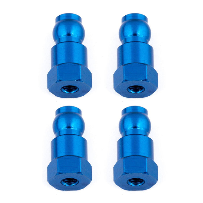 Team Associated Shock Bushings, 14 mm, blue aluminum