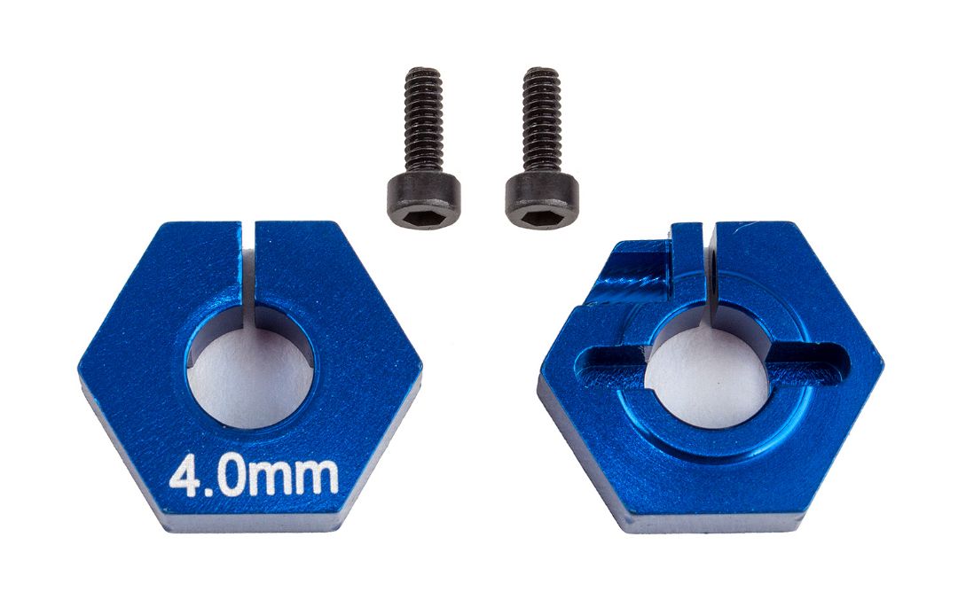 Team Associated B6.2 Clamping Wheel Hexes, 4mm