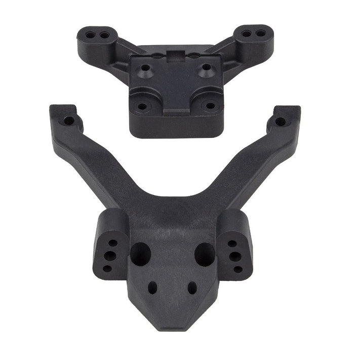 Team Associated RC10B6.4 FT Top Plate and Ballstud Mount, carbon