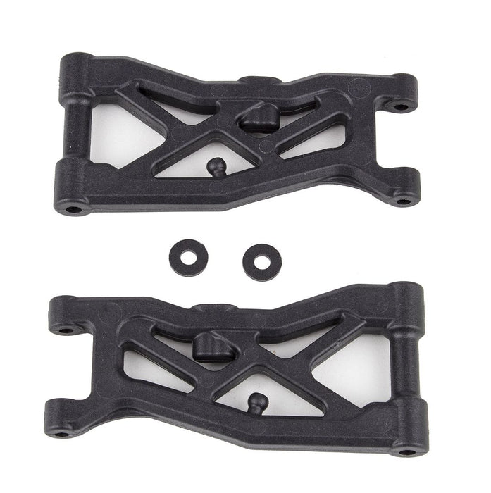 Team Associated RC10B74.2 FT Front Suspension Arms, Gull Wing, Carbon