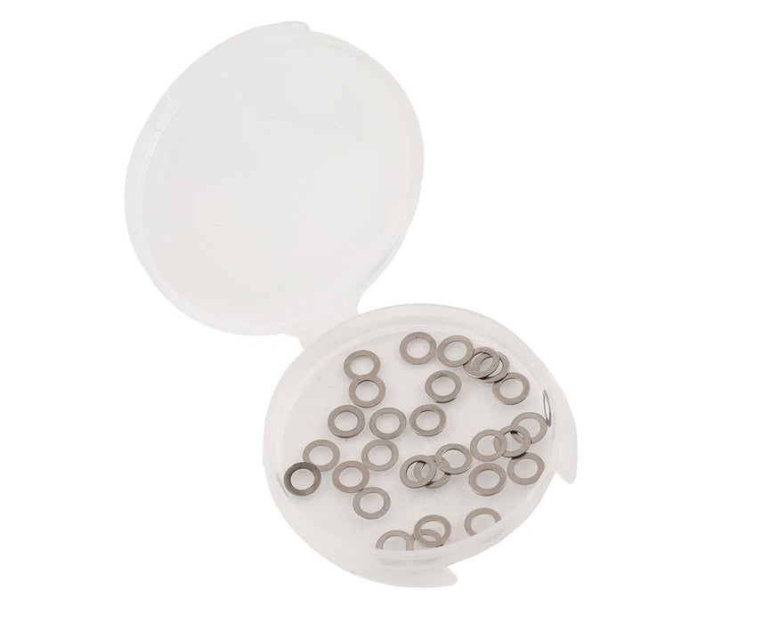 Assortiment de cales en acier Team Brood 3x5 mm avec récipient en plastique (28)