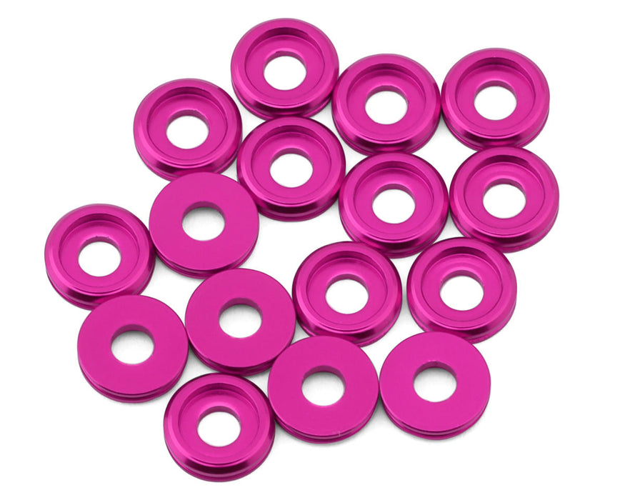 Team Brood Rondelle à tête boutonnée en aluminium 6061 de 3 mm (Rose) (16)