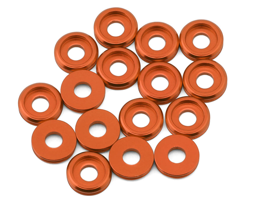 Team Brood Rondelle à tête boutonnée en aluminium 6061 de 3 mm (Orange) (16)