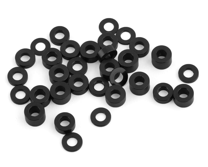 Team Brood 3x6mm 6061 Aluminum Ball Stud Washer Full Kit (Black) (32)