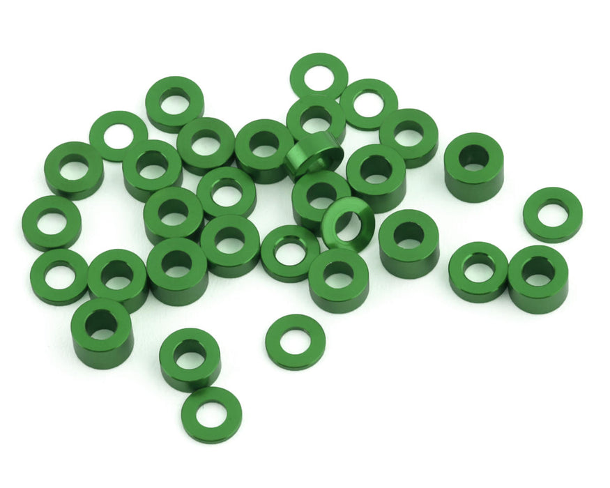 Team Brood 3x6mm 6061 Aluminum Ball Stud Washer Full Kit (Green) (32)